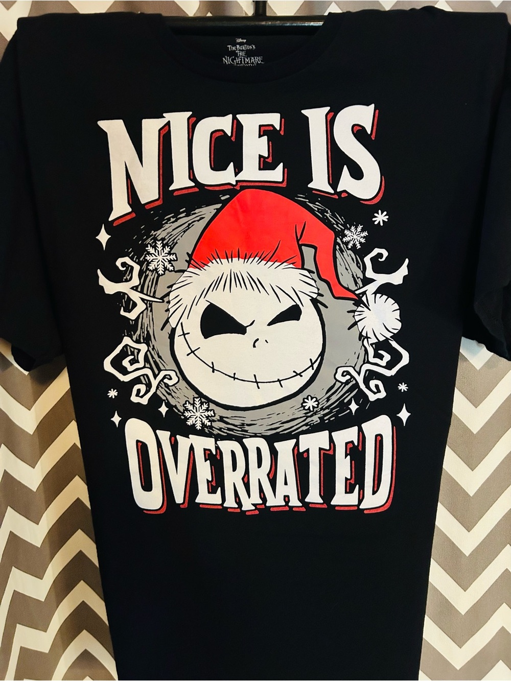 The Nightmare Before Christmas 'Nice Is Overrated' Black tee